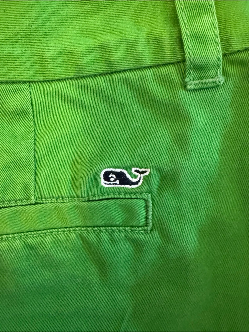 Bundle of Vineyard Vines Bright Green and yellow Chino Bermuda Shorts- like new! - Picture 8 of 12